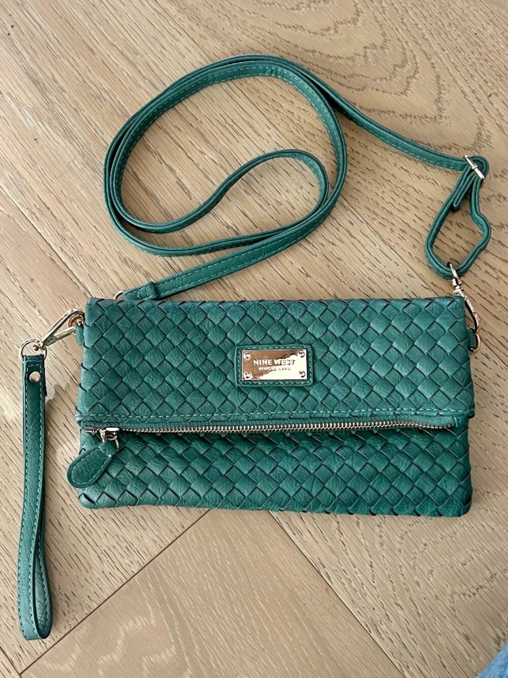 Vintage Nine West Foldover Crossbody Clutch